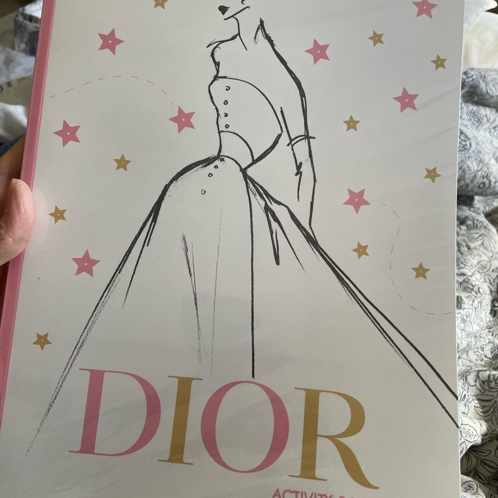 Dior Activity Book with Pink and Gold Design